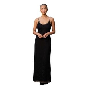 Black Maxi Dress Formal Evening Party Gown Sleeveless
